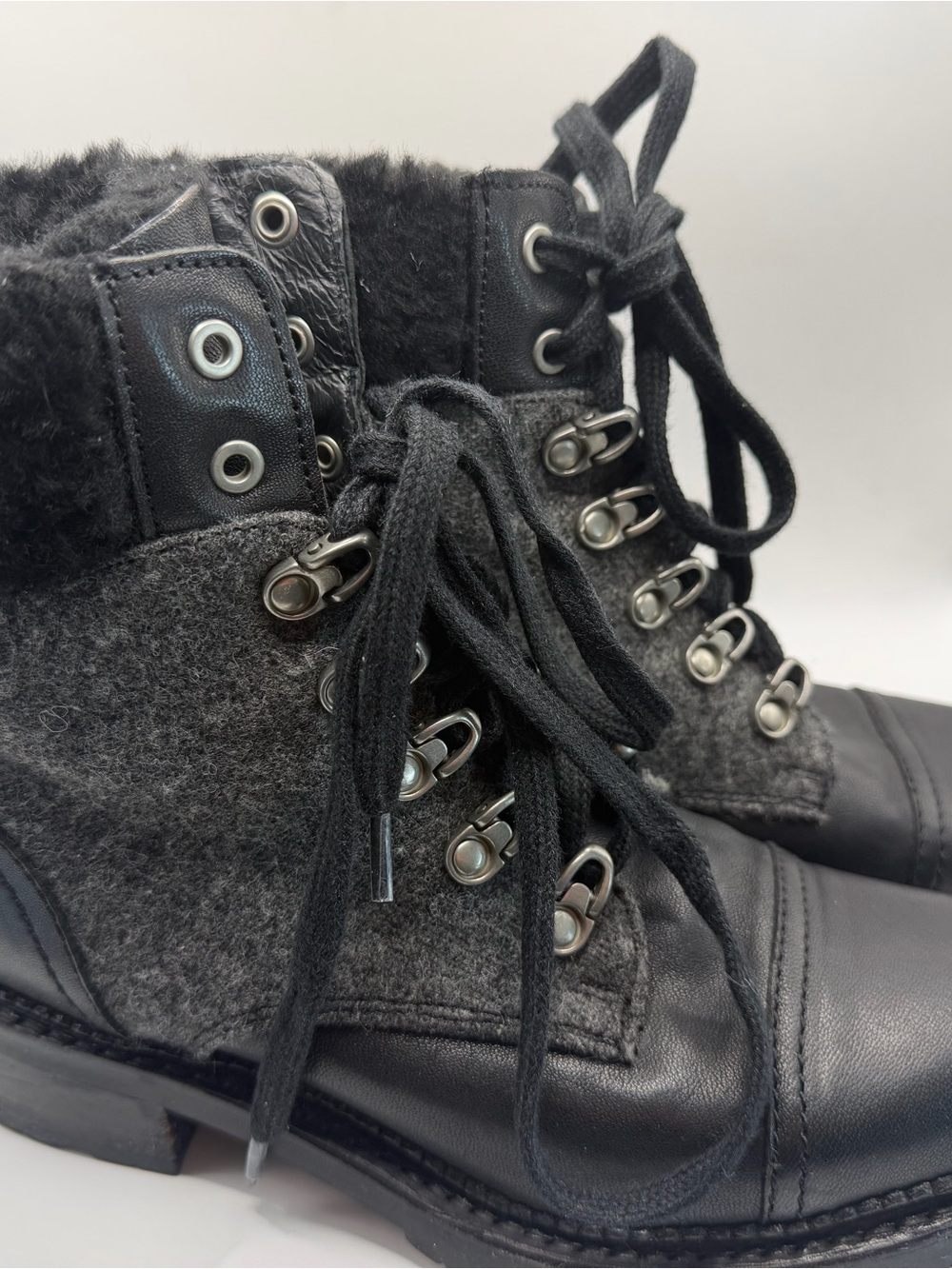 Frye Samantha Hiker Boots - Black Multi (Women's Size 7M)